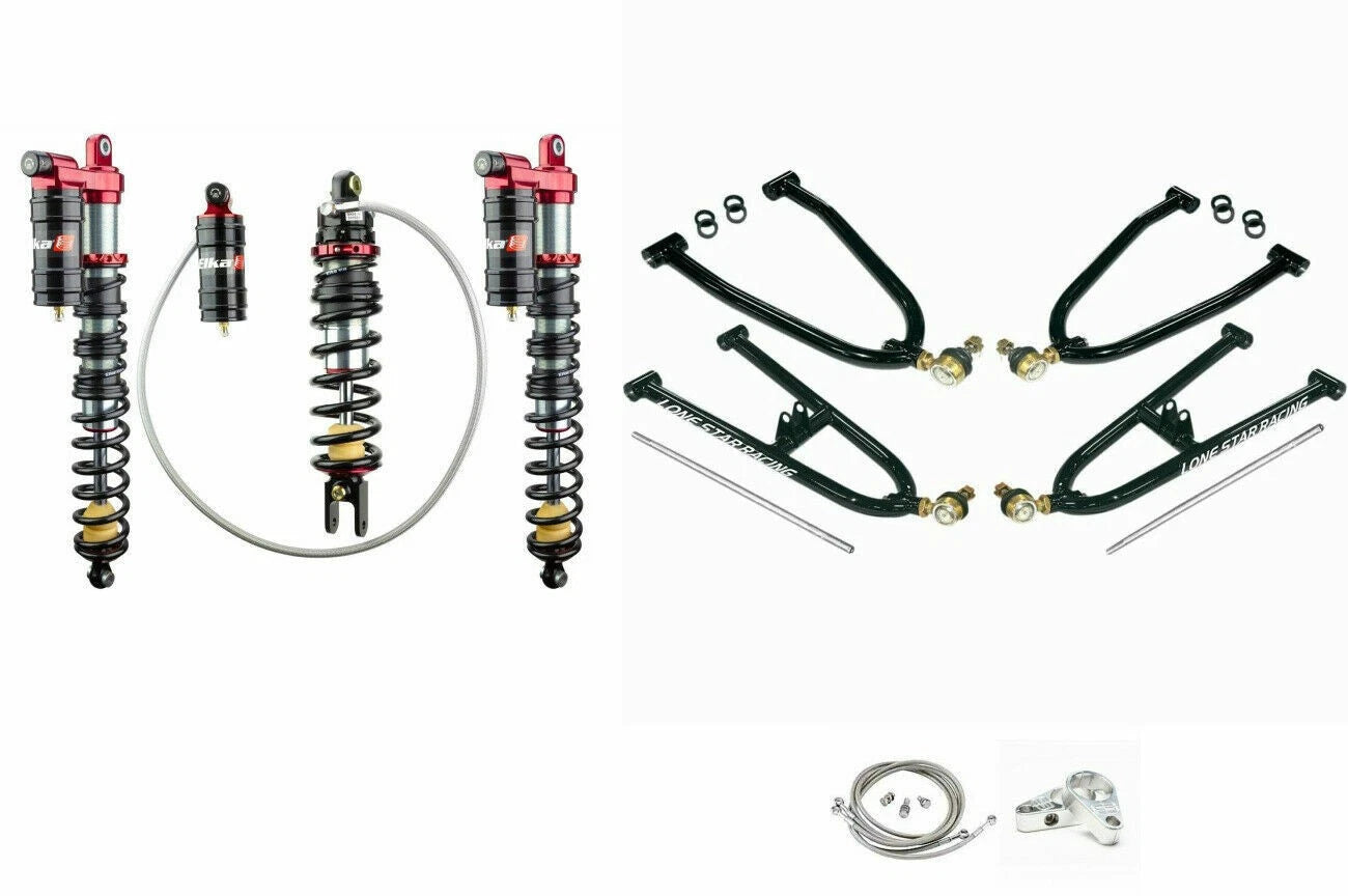 Set of 2 Lonestar A-Arms + Elka Legacy Shocks for TRX450R TRX450ER (2006–Present)