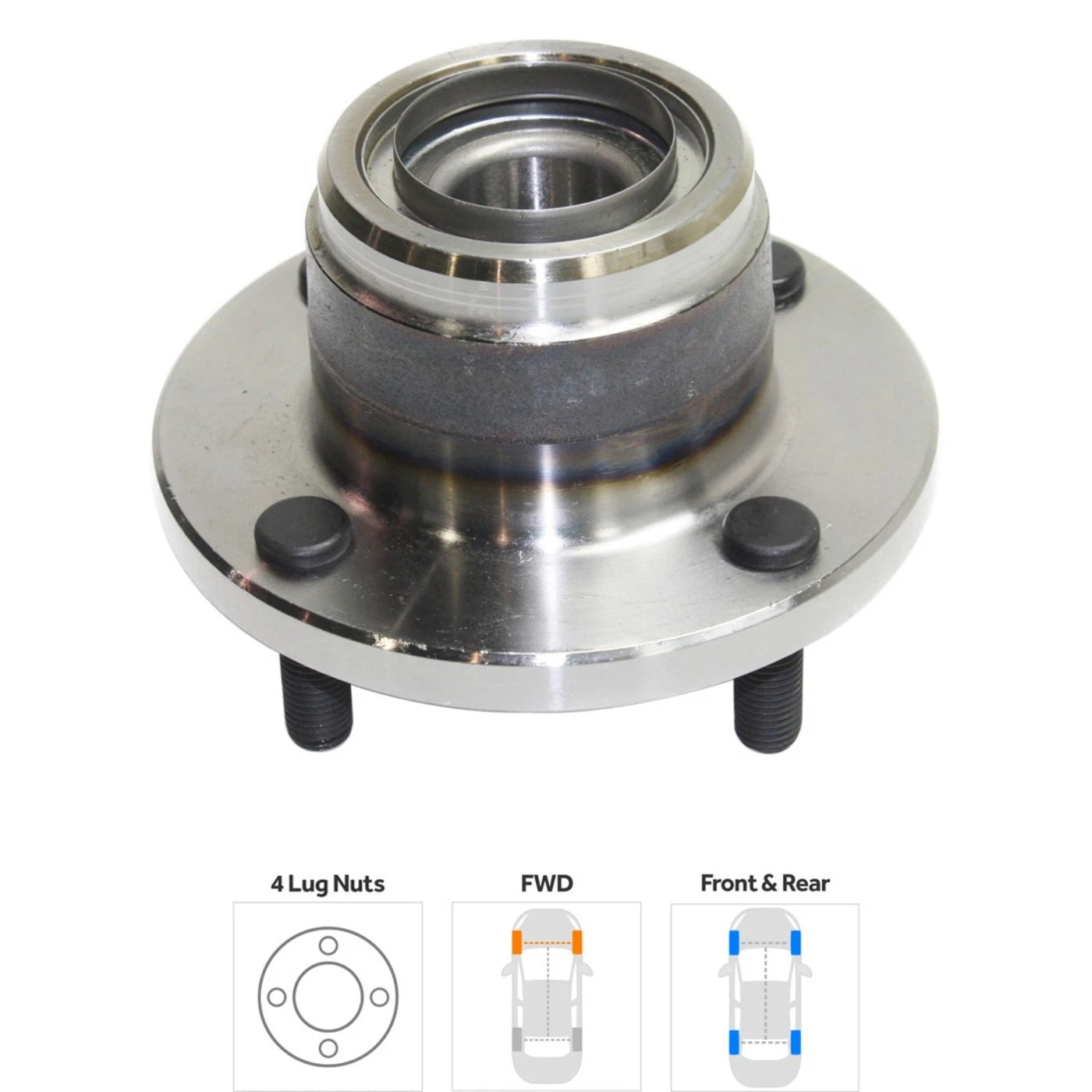 Wheel Hubs for Ford Focus (2000–2007) with Bearing, Rear Disc Brake