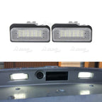2PC White LED License Plate Light for Mercedes W203 W211 W219 Tesla Model S