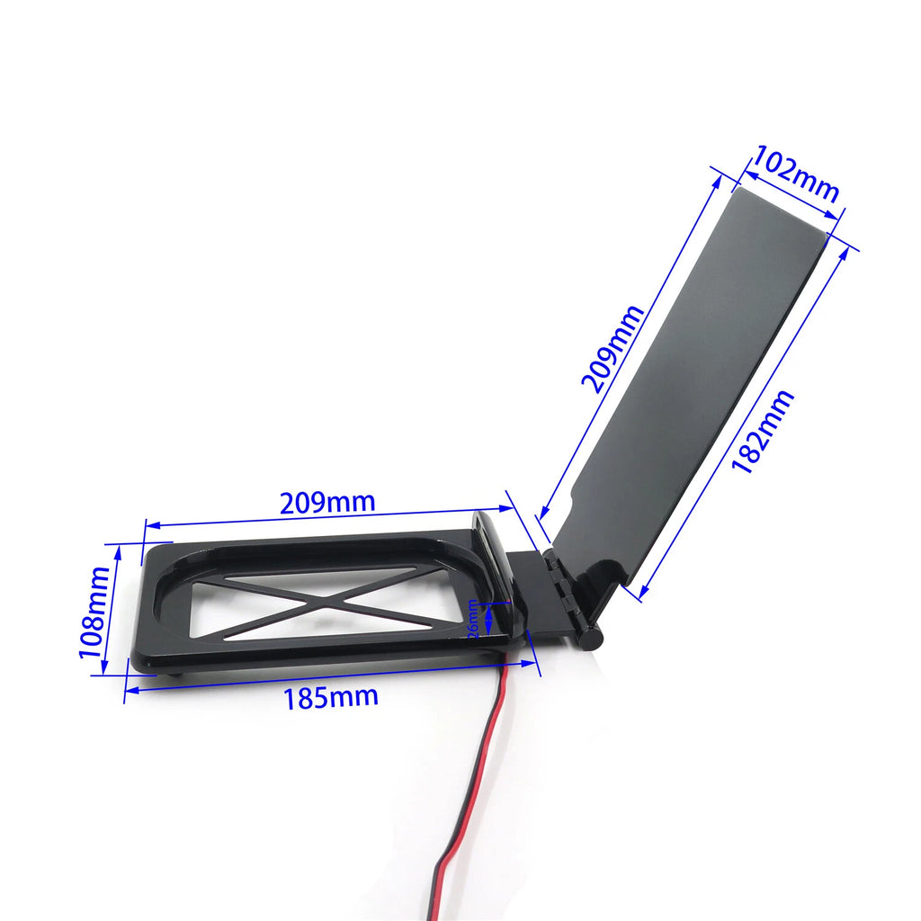 Folding Tag Bracket License Plate LED for Harley Touring Road King Street Glide (2014–2023)