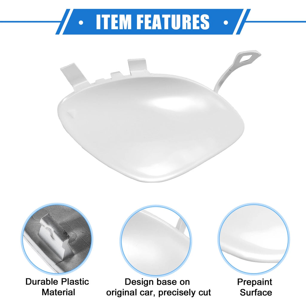 Tow Hook Eye Hole Cap for Mercedes-Benz E400 (2017–2018) White