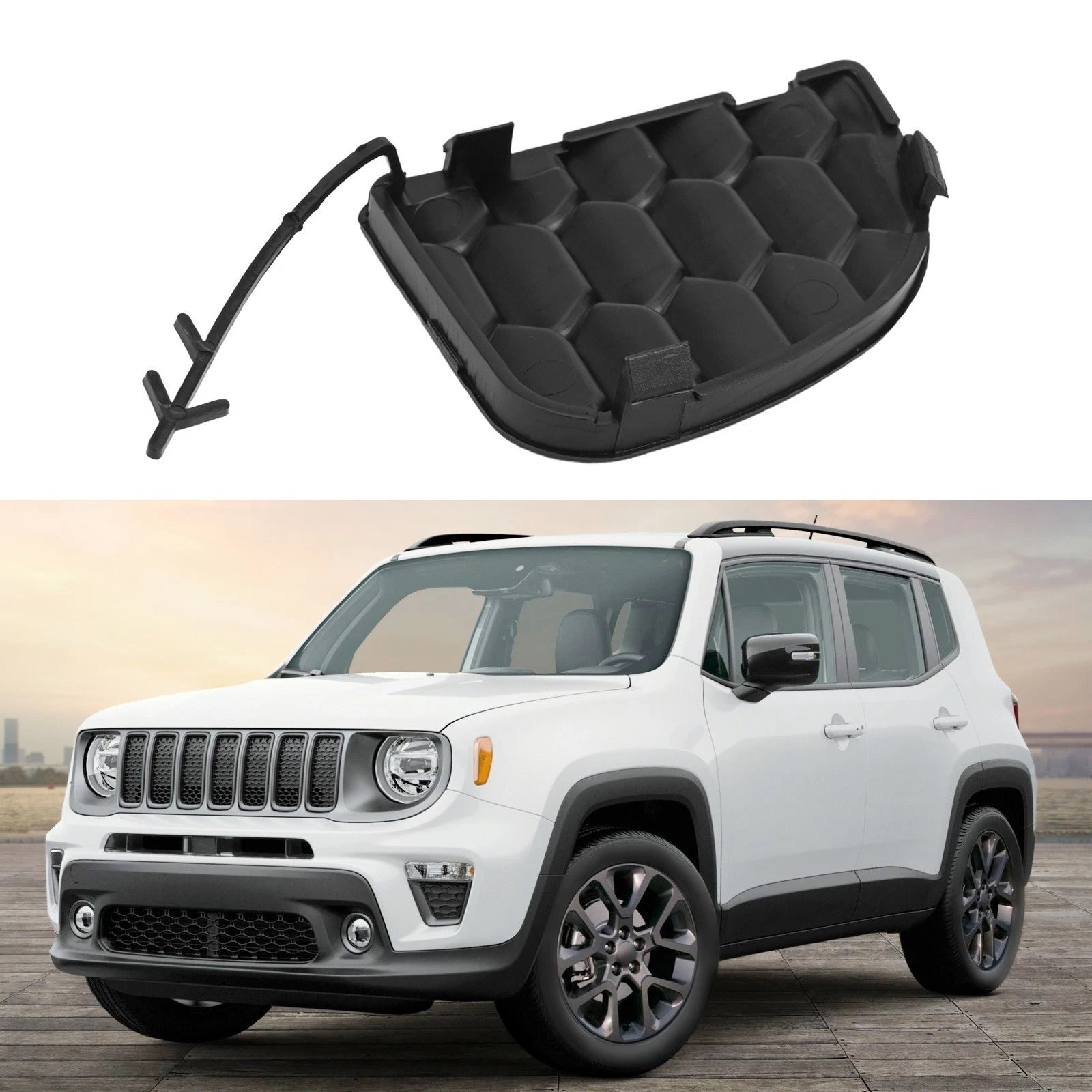 Tow Hook Eye Cover Cap for Jeep Renegade (2015–2020)