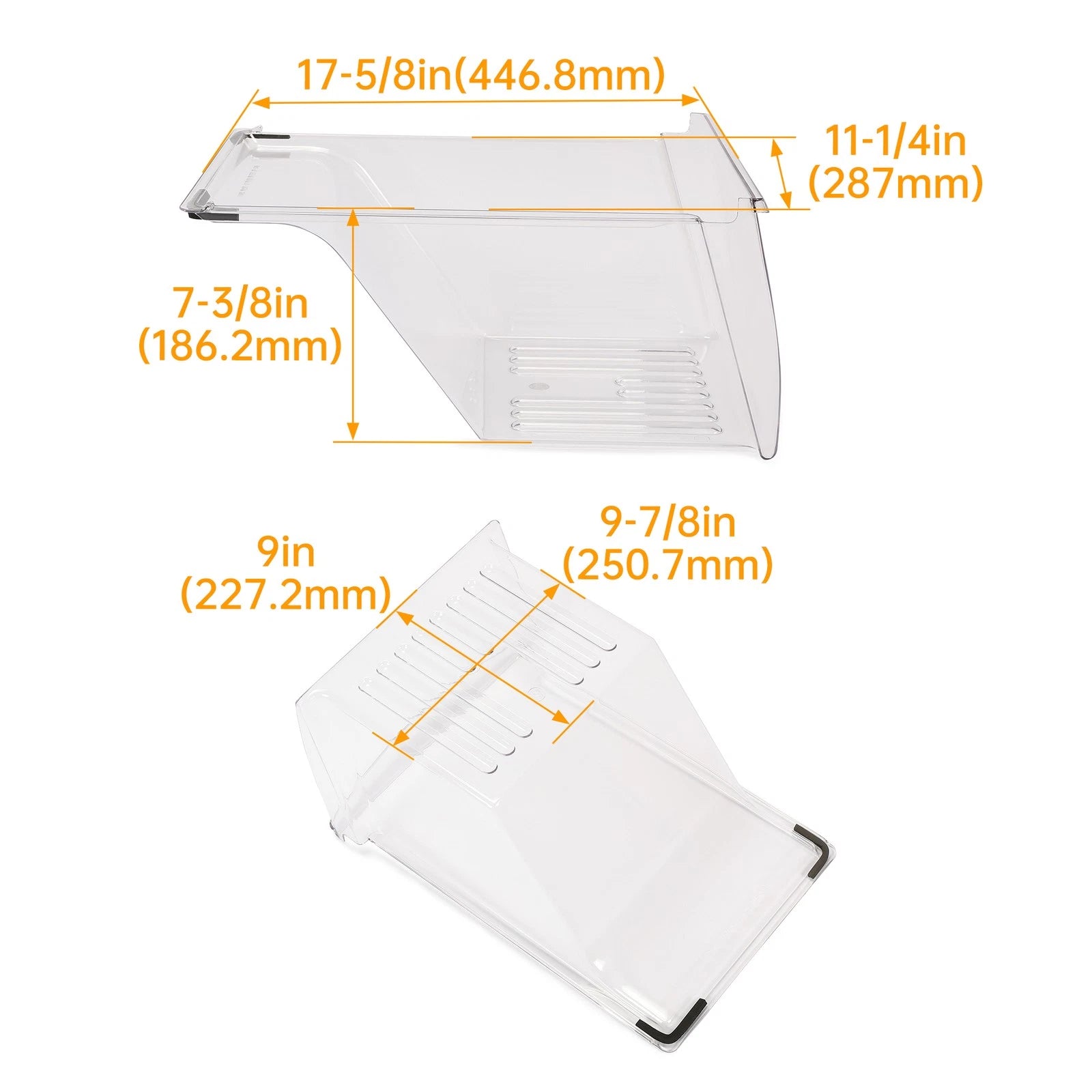 2 x Crisper Drawer for Frigidaire Refrigerator (Compatible)
