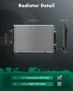 CU2857 Aluminum Radiator for Chevrolet Silverado GMC Sierra 2500 3500 (2007–2010)