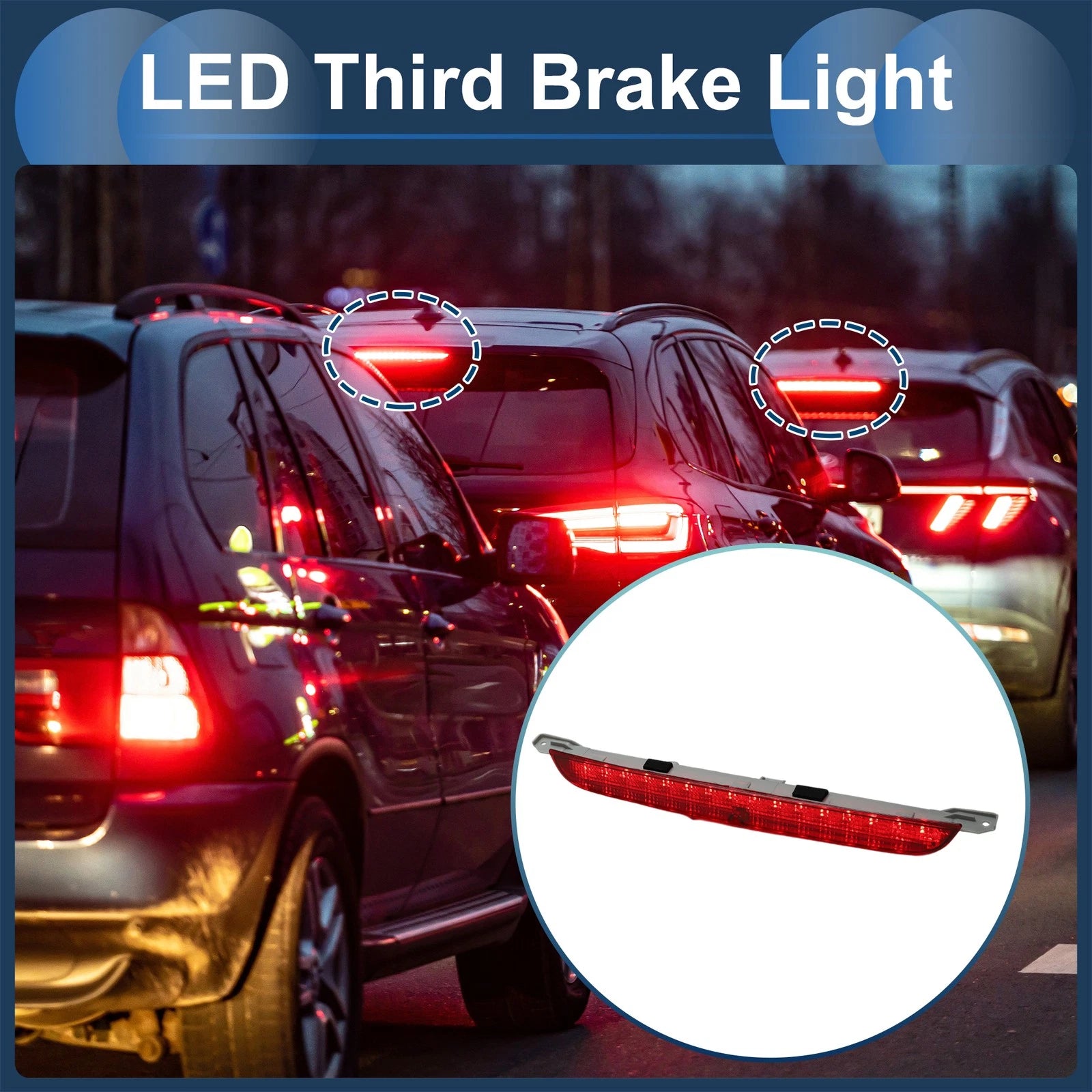 LED Third Brake Light for BMW X5 II E70 (2008–2013) Red Housing