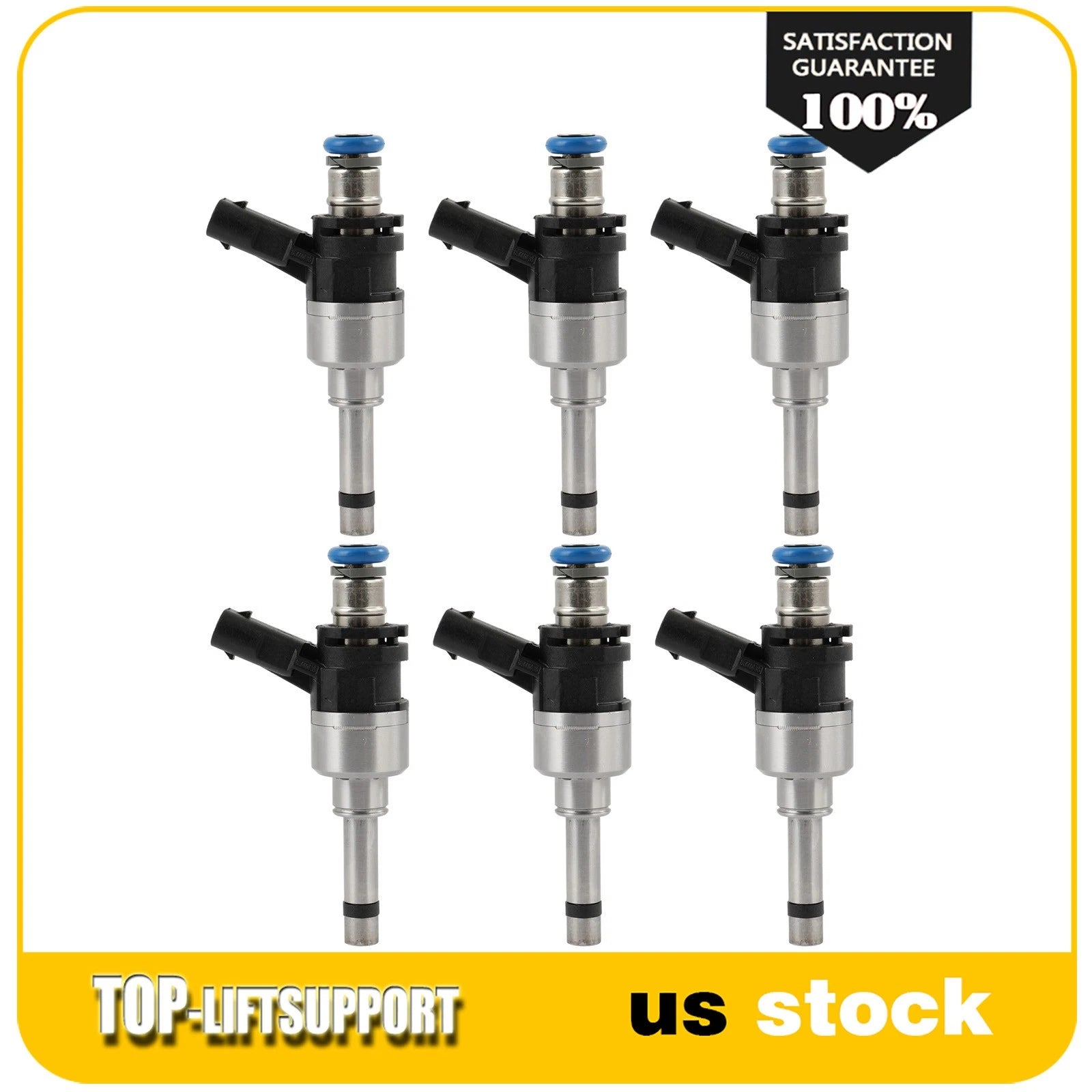 Set of 6 Fuel Injectors for Hyundai Palisade, Kia Telluride, Sedona, Sorento