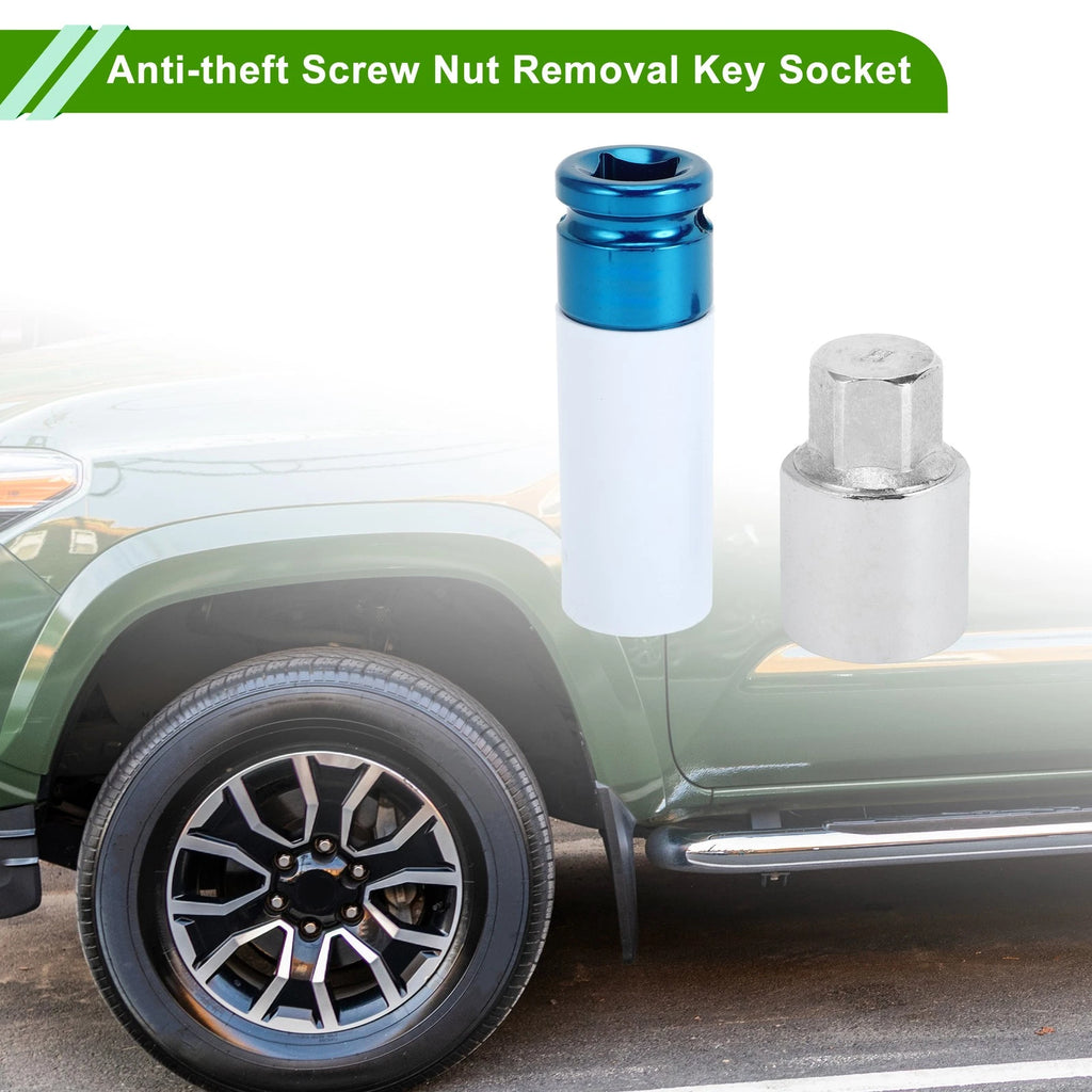 Set of 4 Wheel Lock Lug Nut Anti-theft Key for Toyota (H)