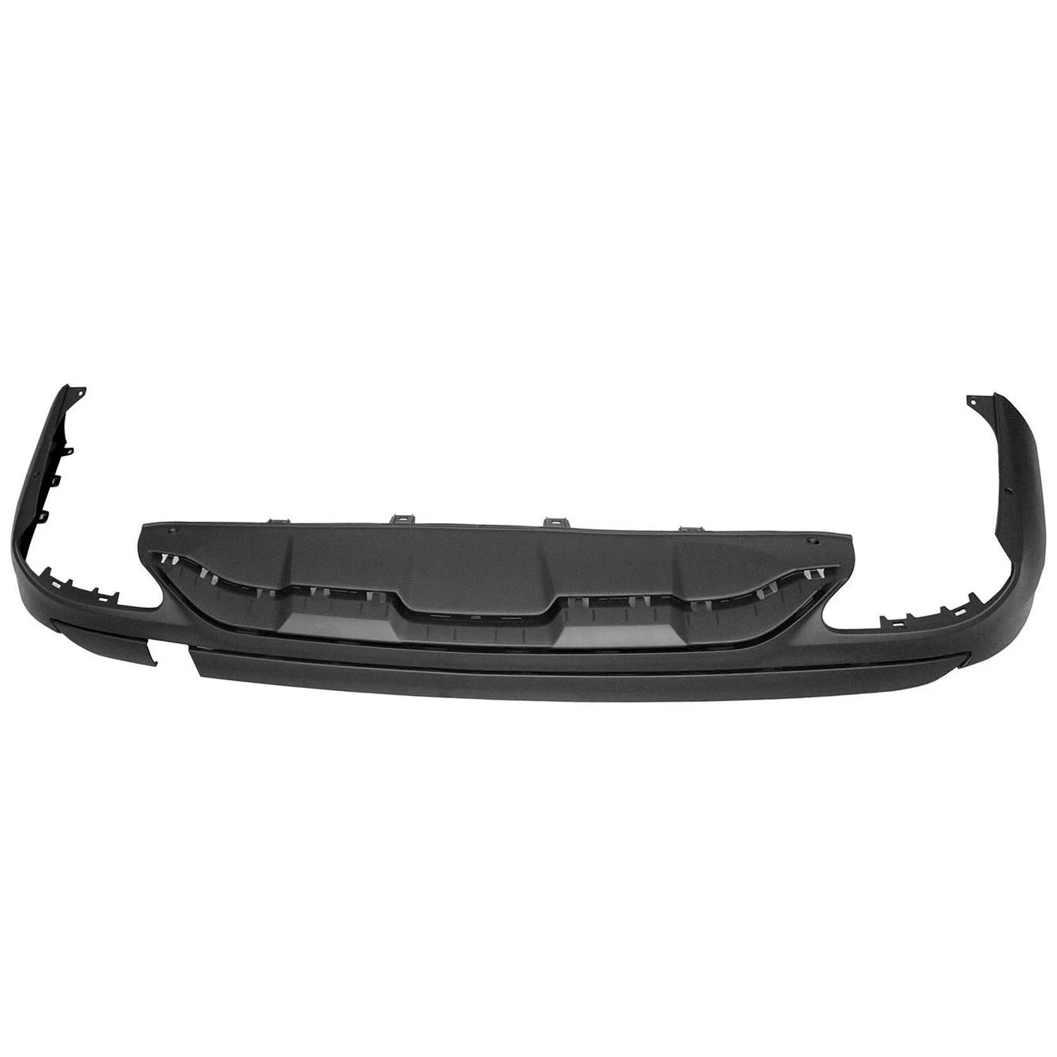 Rear Lower Valance Panel Replacement Black Textured w/o Hitch Cutout for Chevrolet Silverado (2007–2013)