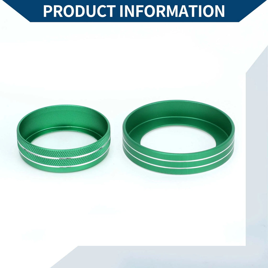 3X Headlight Media Tune Switch Knob Cover for Ford Mustang (2015–2021) Green