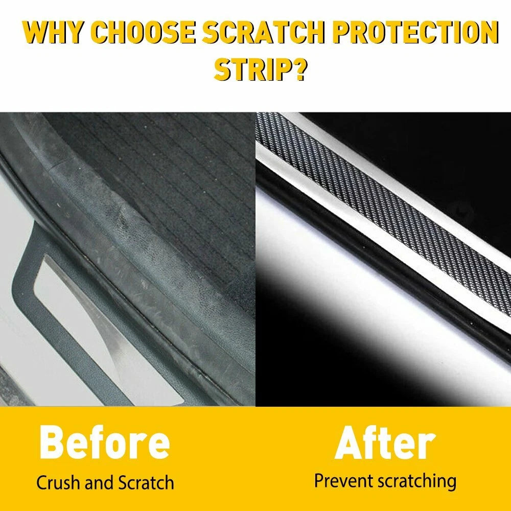 Carbon Fiber Door Sill Protector Strip for Universal Vehicles (YYYY–YYYY)
