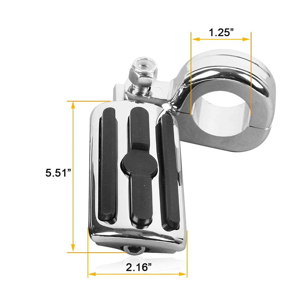 1.25" Engine Guard Highway Bars Footpegs for Harley Yamaha Suzuki