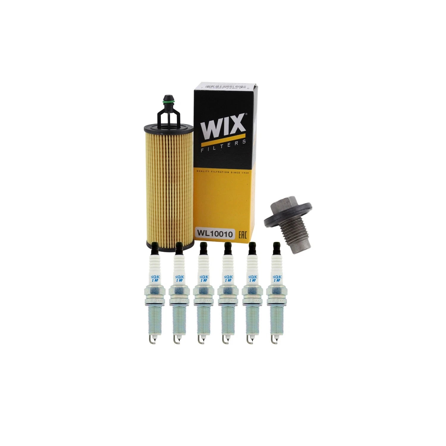 Wix Engine Oil Filter & NGK 6 Laser Iridium Spark Plugs for Durango Routan (2009–2011)