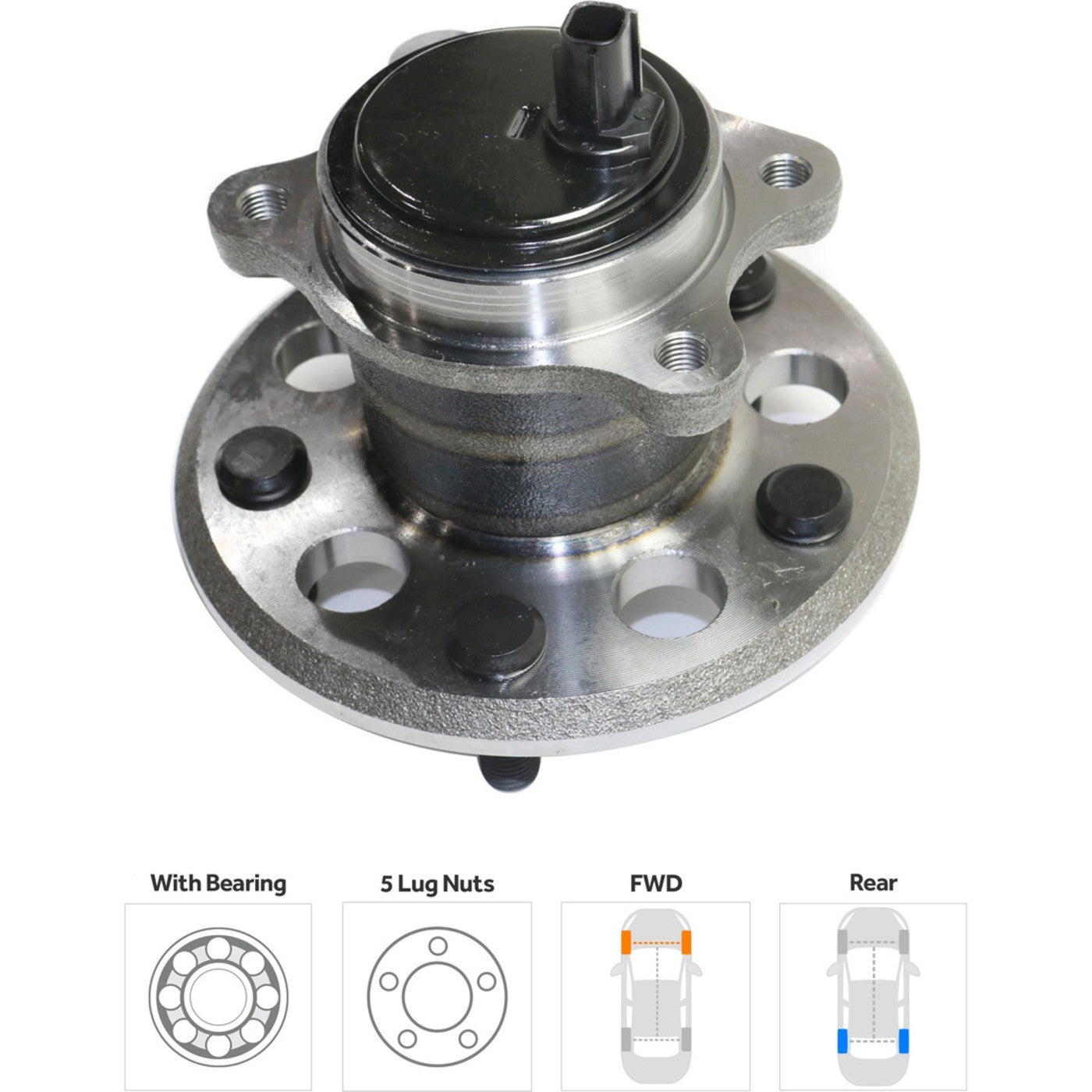 Wheel Hubs for Toyota Camry (2012–2017) Rear Left & Right with Bearing