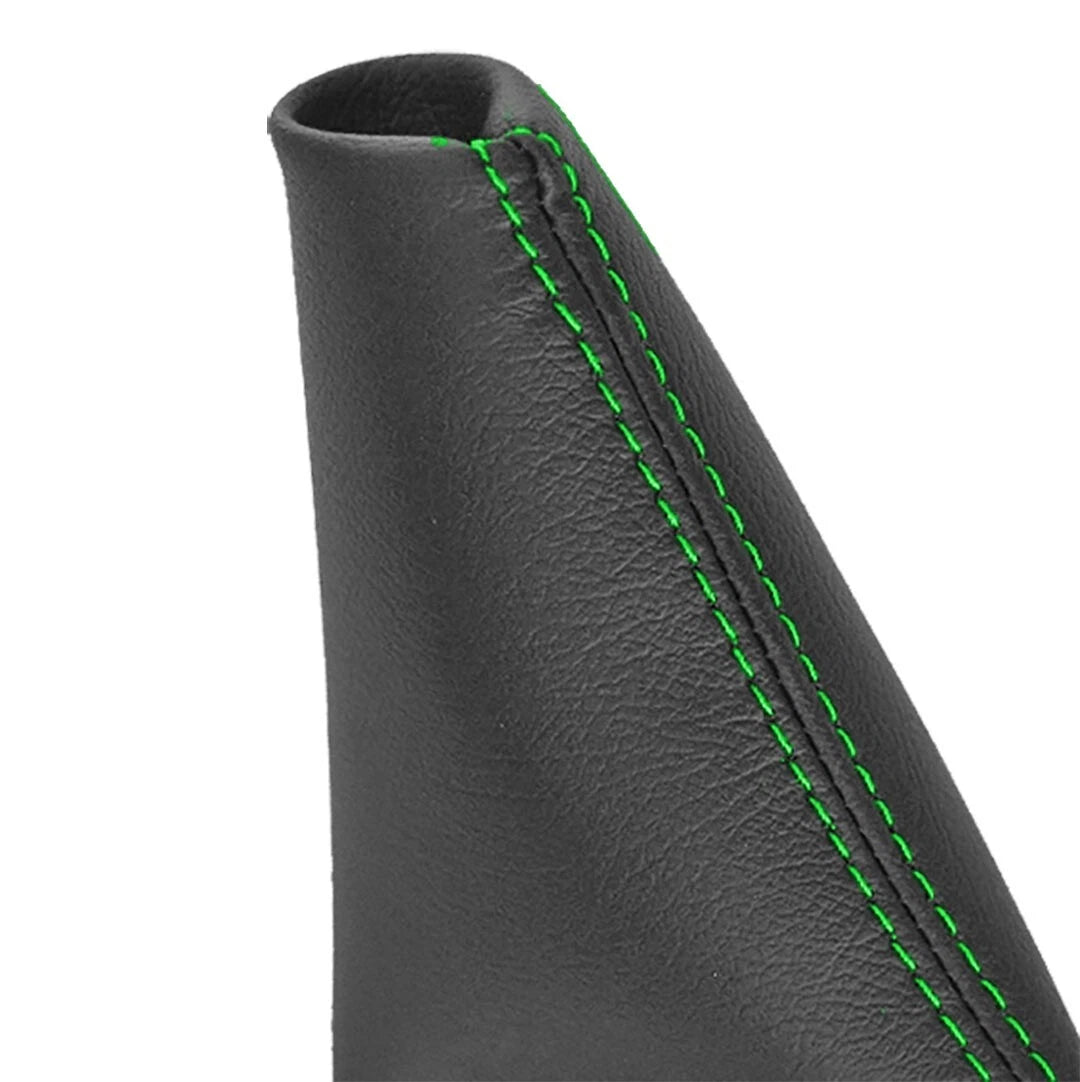E Brake Boot Cover for Ford Escape (2005–2007) Green Stitch PVC Leather