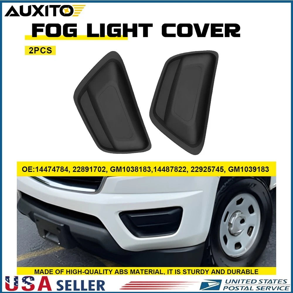 Pair of Front Bumper Fog Light Covers for Chevy Colorado (2015–2020)