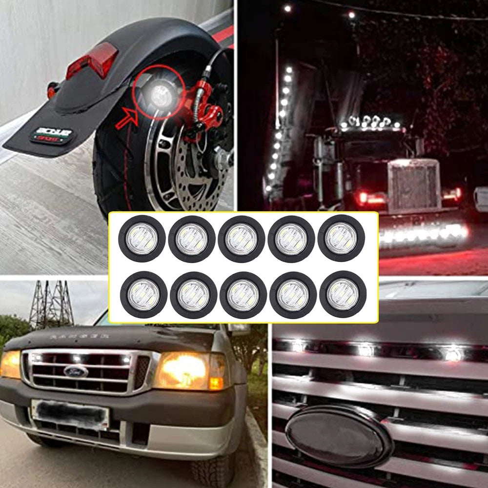 Set of 10 LED Side Marker Lights for Lorry (12V)