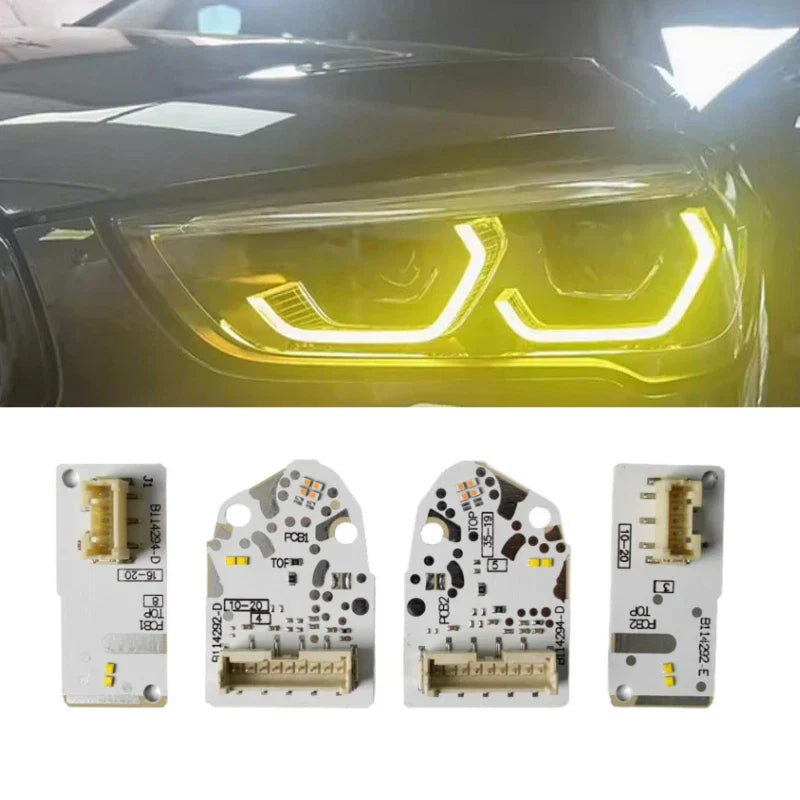 4x Yellow Angel Eye DRL LED Running Board for BMW X1 F48 LCI (2015–2023)