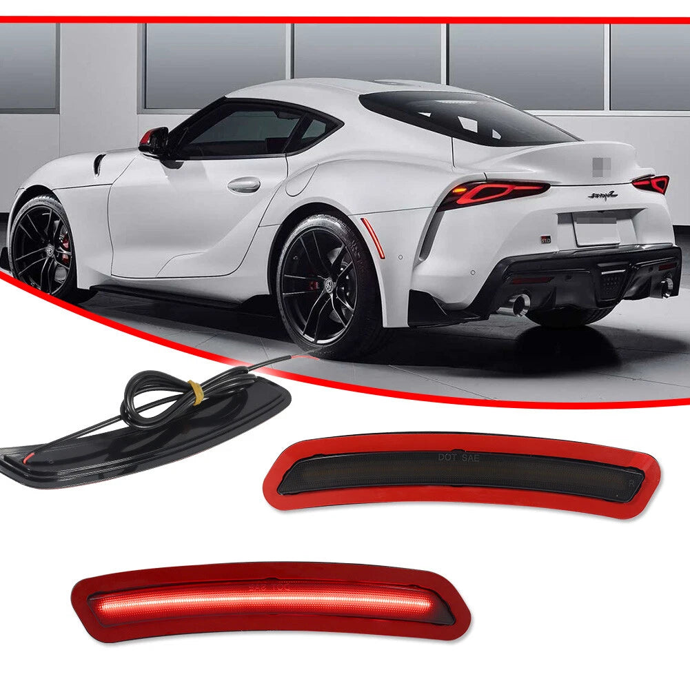 2X Smoked Red LED Side Marker Lights for Toyota GR Supra (2020–2024)
