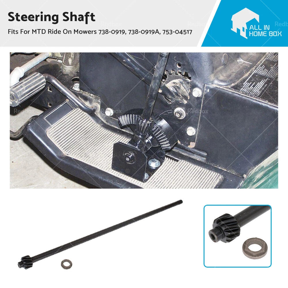 Steering Shaft for MTD Ride On Mowers (738-0919, 738-0919A, 753-04517)