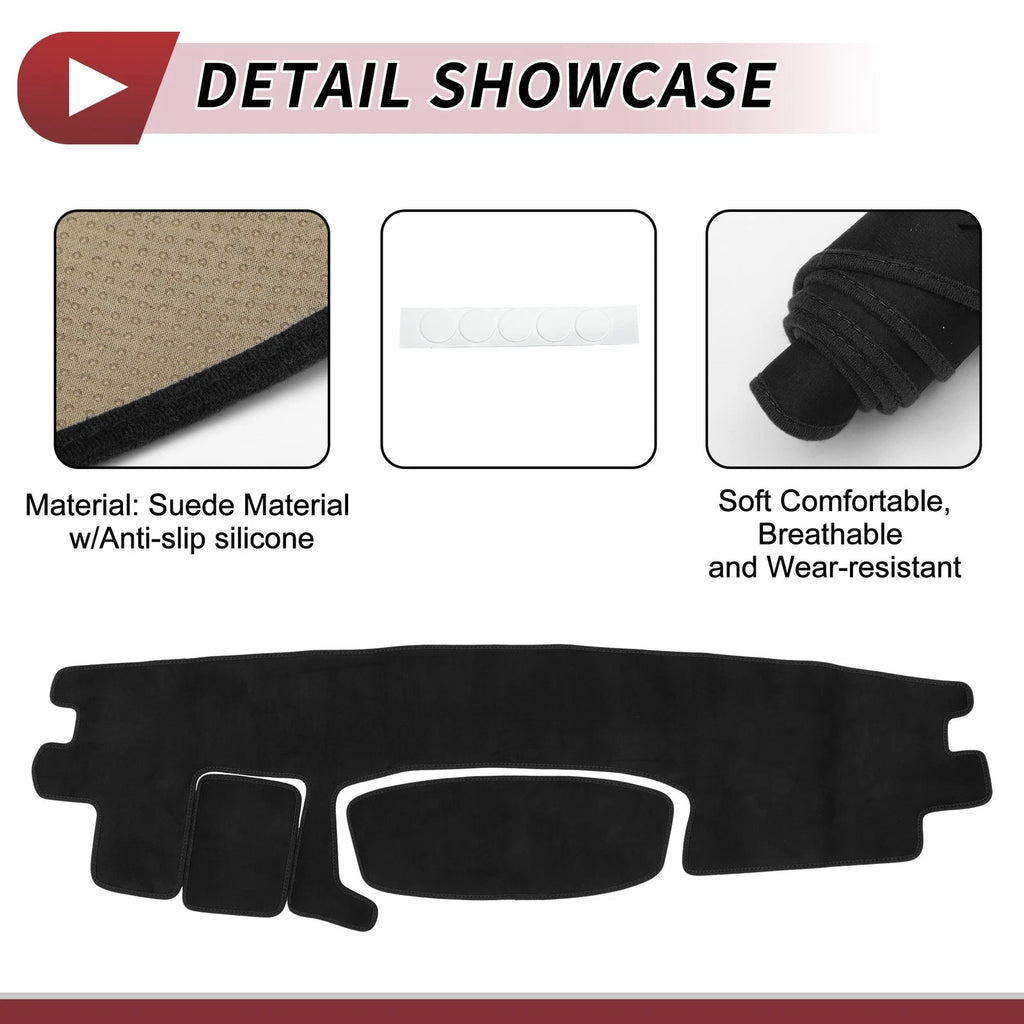 Dashboard Cover Mat for Toyota Roomy Tank (2016–2020) Sun Protector Black