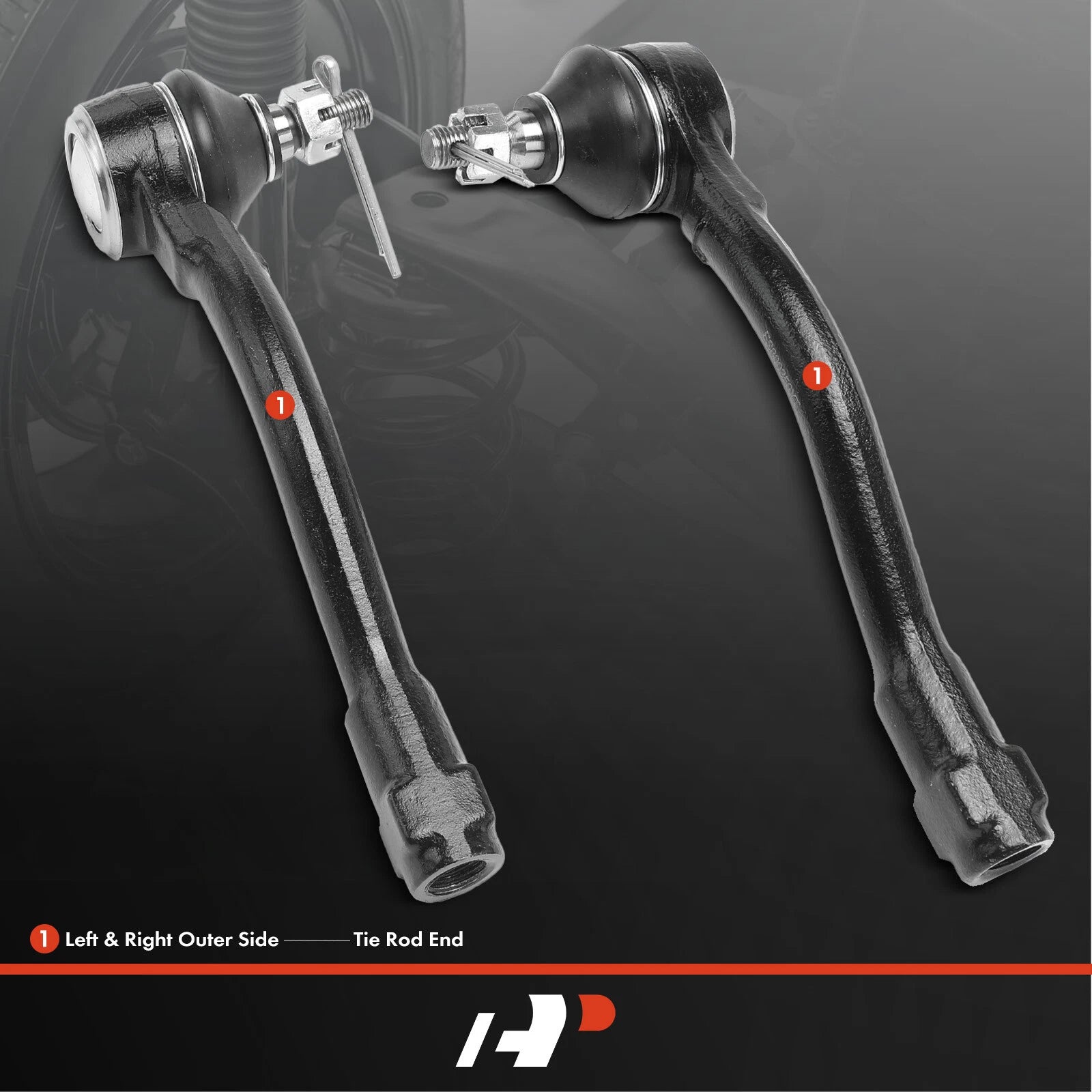 2X Tie Rod Ends for Kia Rio Rio5 (2006-2011)