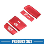 Set of 4 Gear Shift Panel Handbrake Button Covers for Honda Accord (2018–2022) Red
