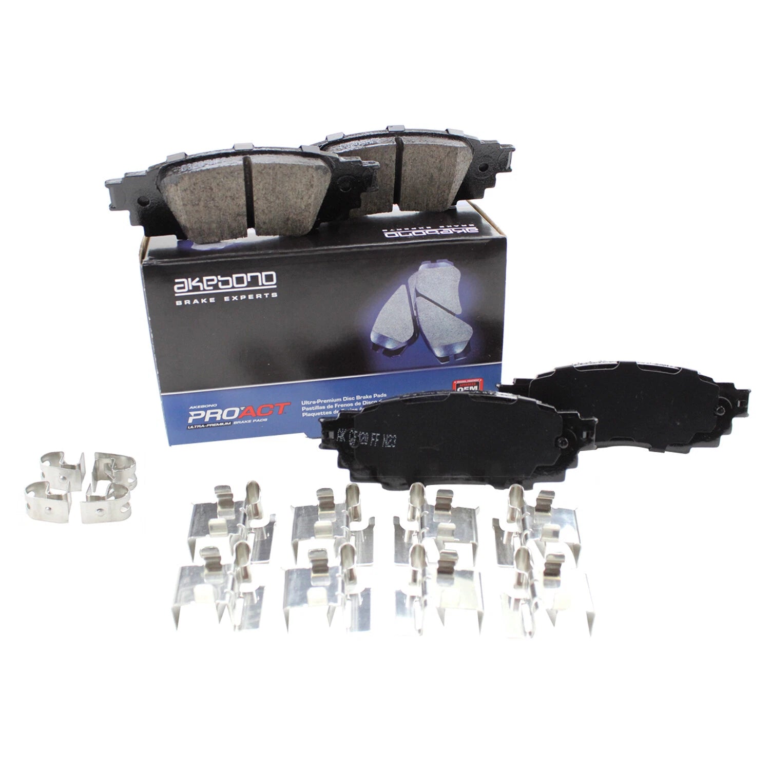 Set of 4 Akebono Rear Ceramic Brake Pads for NX300 RX350 C-HR Camry RAV4