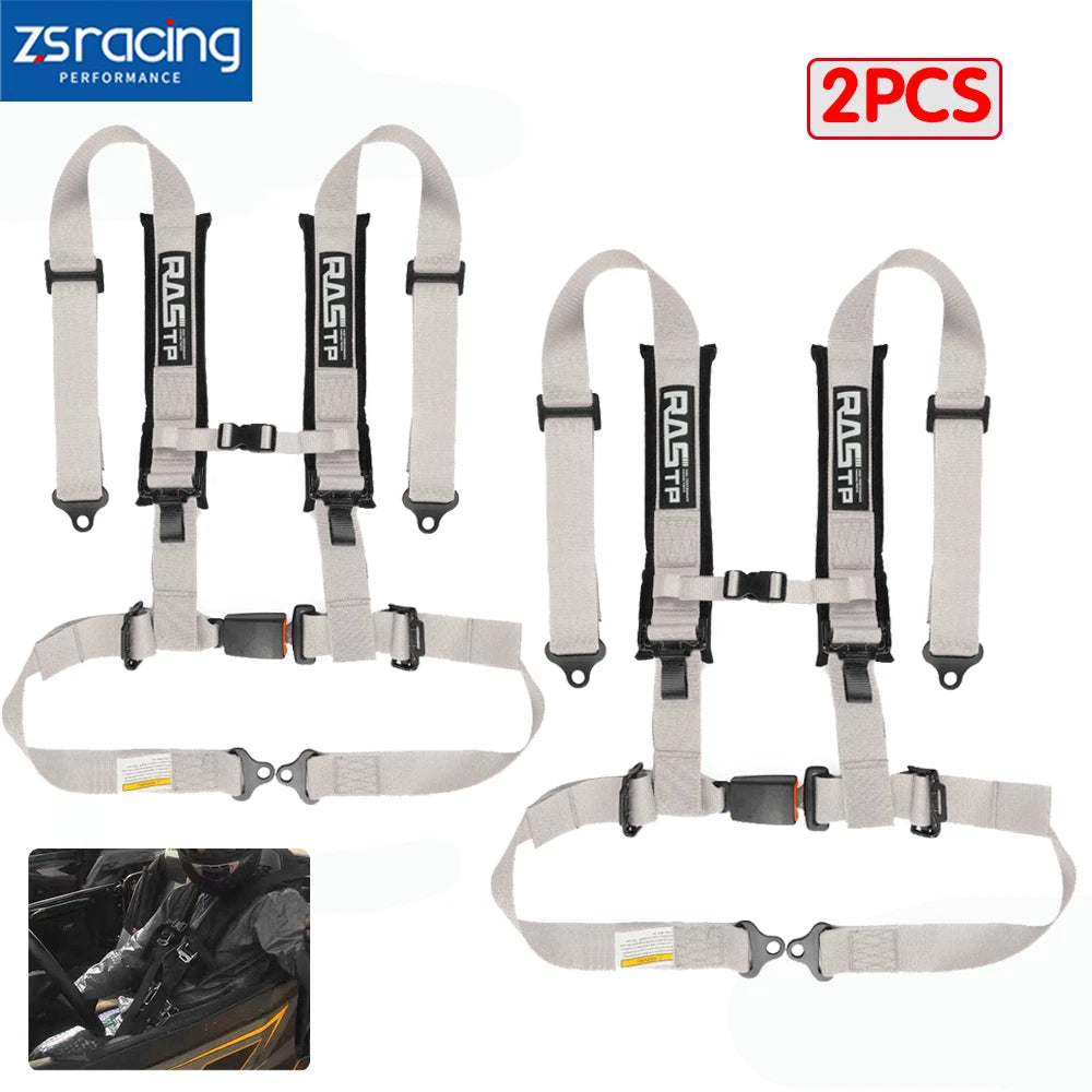 Set of 2 Racing Seat Belt Harnesses for Universal Fit