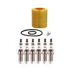 Wix Engine Oil Filter & NGK 6 Laser Iridium Spark Plugs for GS300 GS350 (1998–2019)