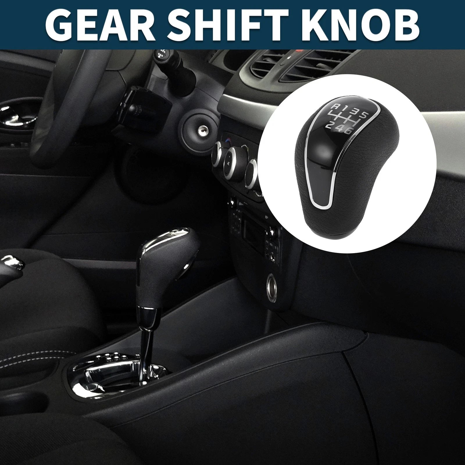 6 Speed Manual Gear Shifter Knob for Kia Forte Cerato K3 (2012–2016) Faux Leather