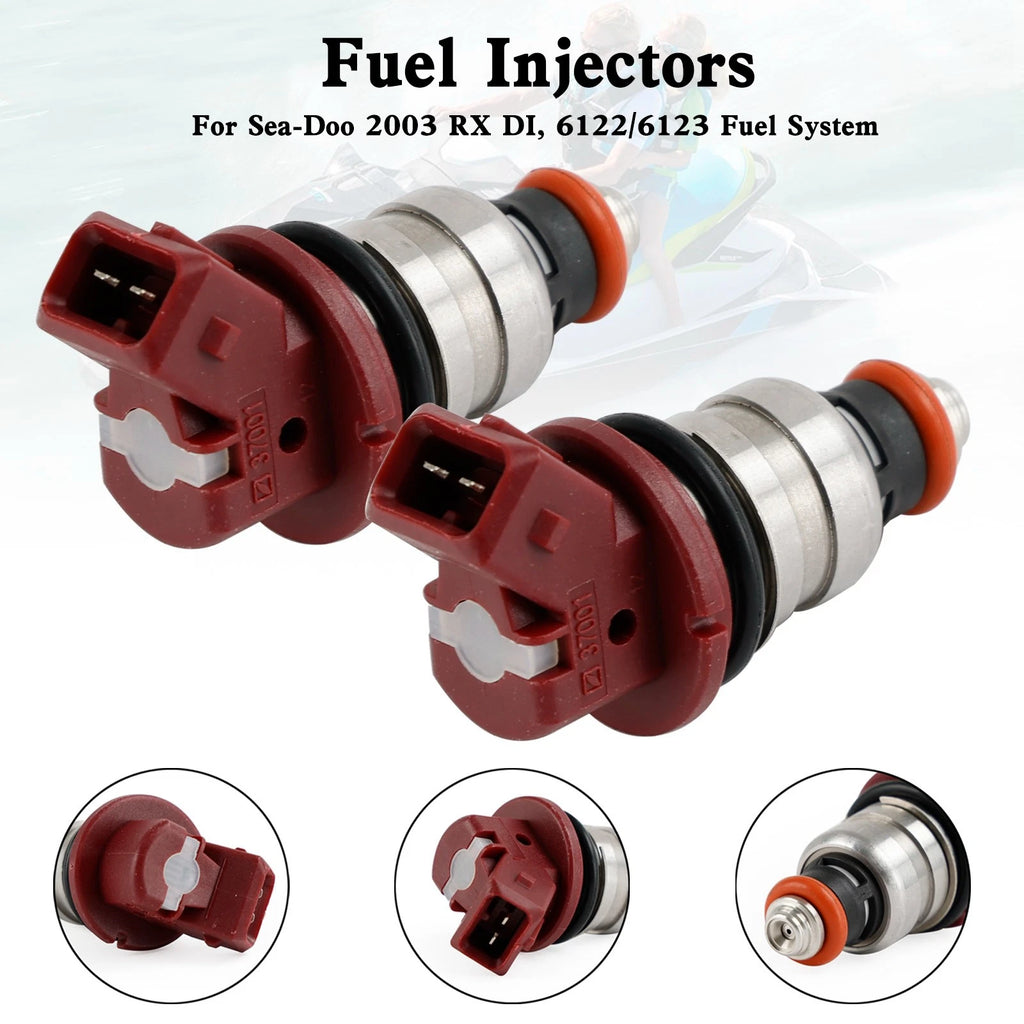 2X Fuel Injectors 275500460 for Seadoo GTX/RX/LRV/XP/3D (2000–2007)
