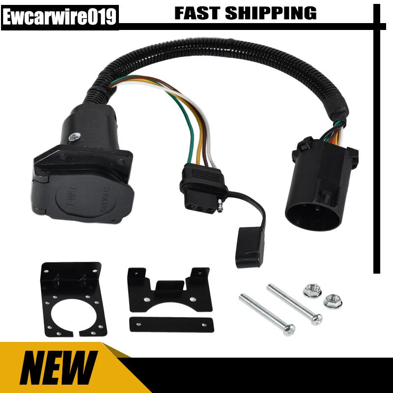 7 Way Trailer Tow Wiring Adapter & 4 Pin Light Plug for Chevy Colorado (2008–2019)