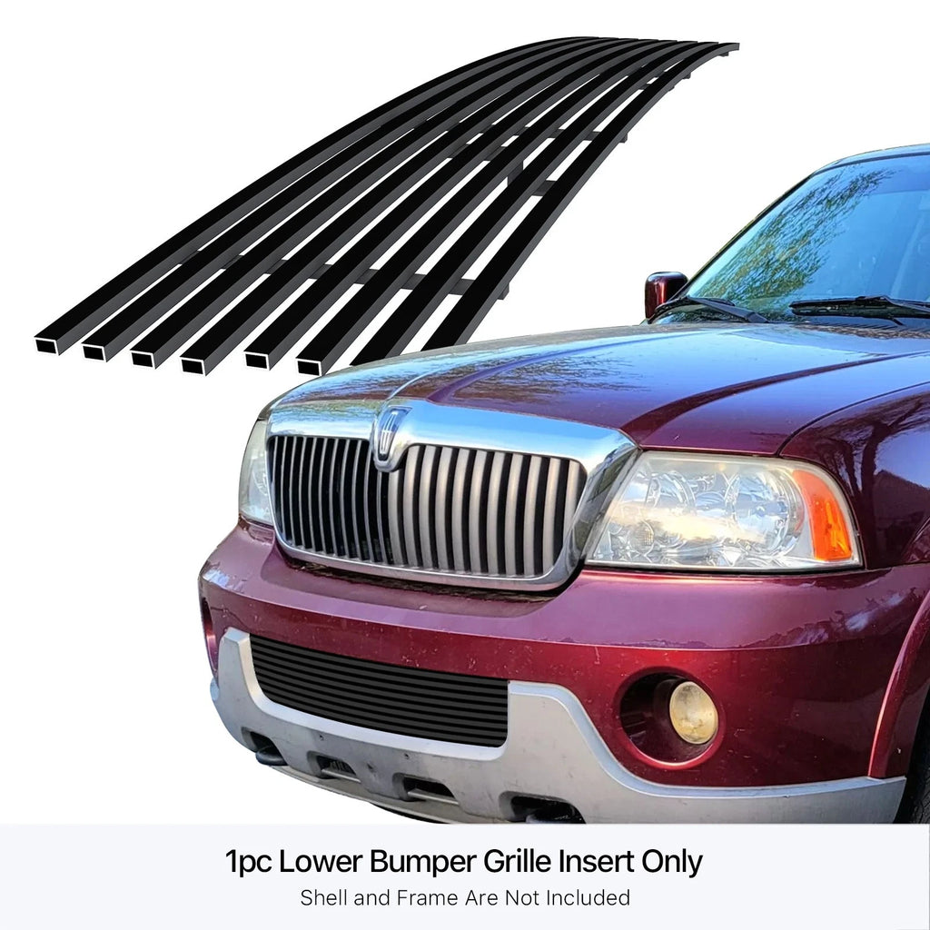 Stainless Black Billet Grille Insert for Lincoln Navigator (2003-2004)