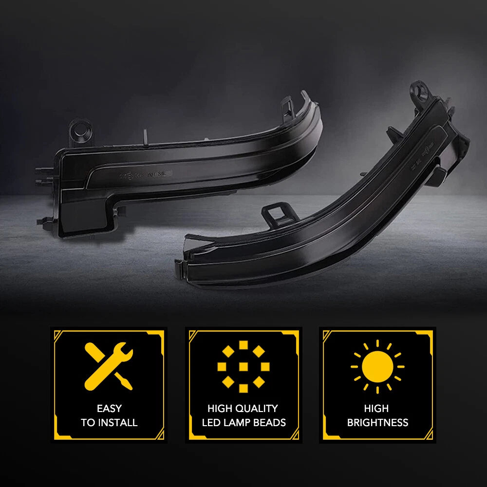 LED Side Mirror Turn Signal Lights Smoked Sequential for BMW 1 2 3 4 Series (2011–2023)
