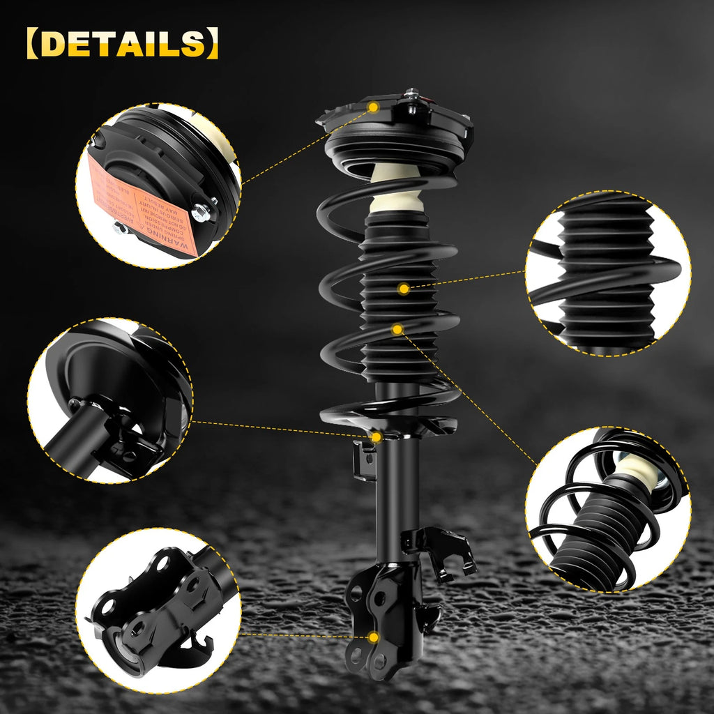 Set of 2 Front Complete Struts for Nissan Versa (2007–2012)