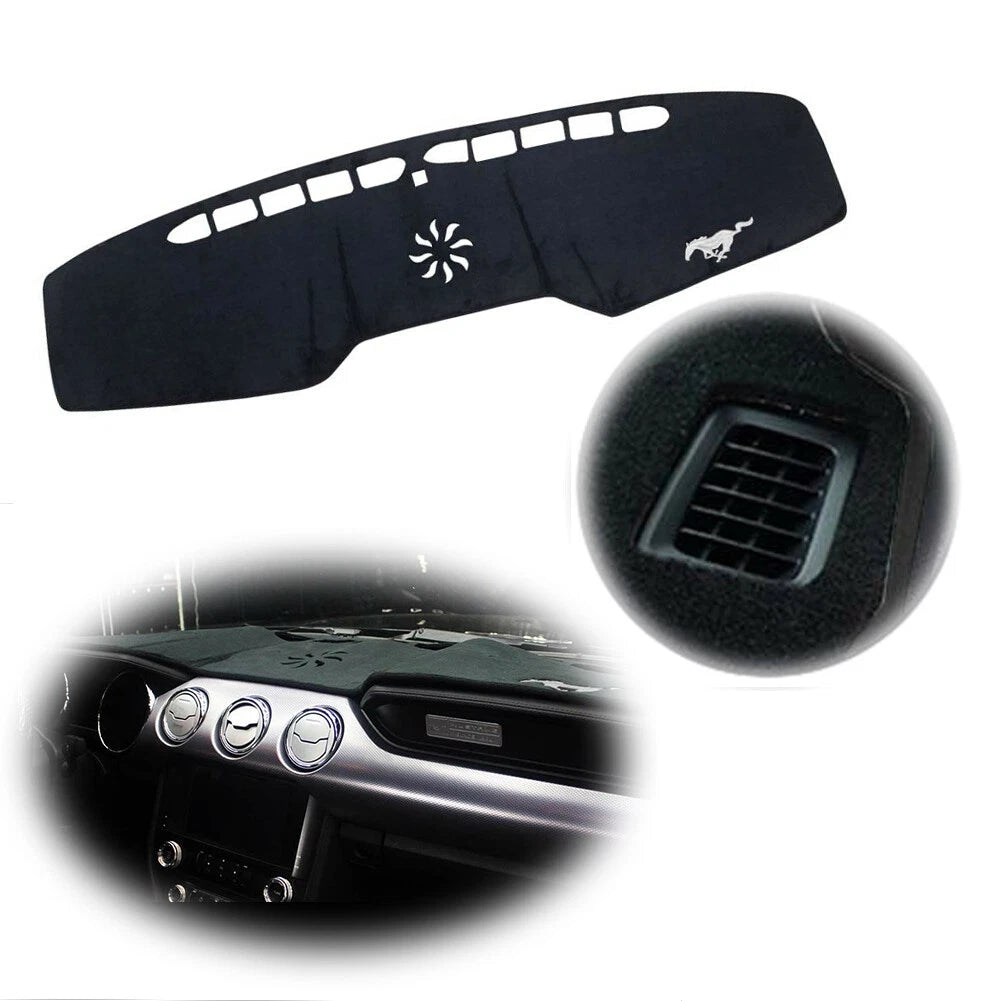 Dash Cover Mat for Ford Mustang (2015–2017) - Black