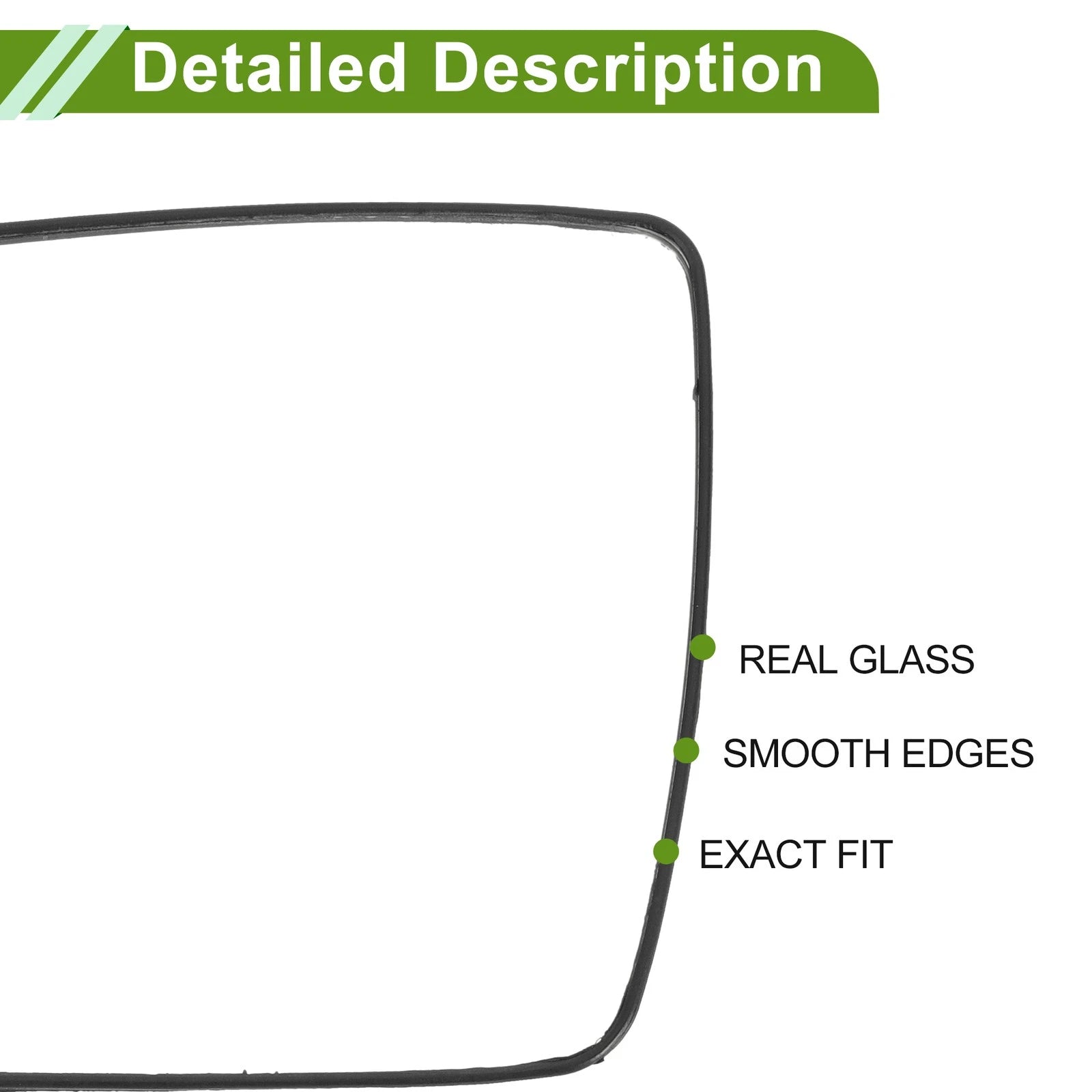 Left Side Mirror Glass Replacement for Hyundai Accent (2005–2009)