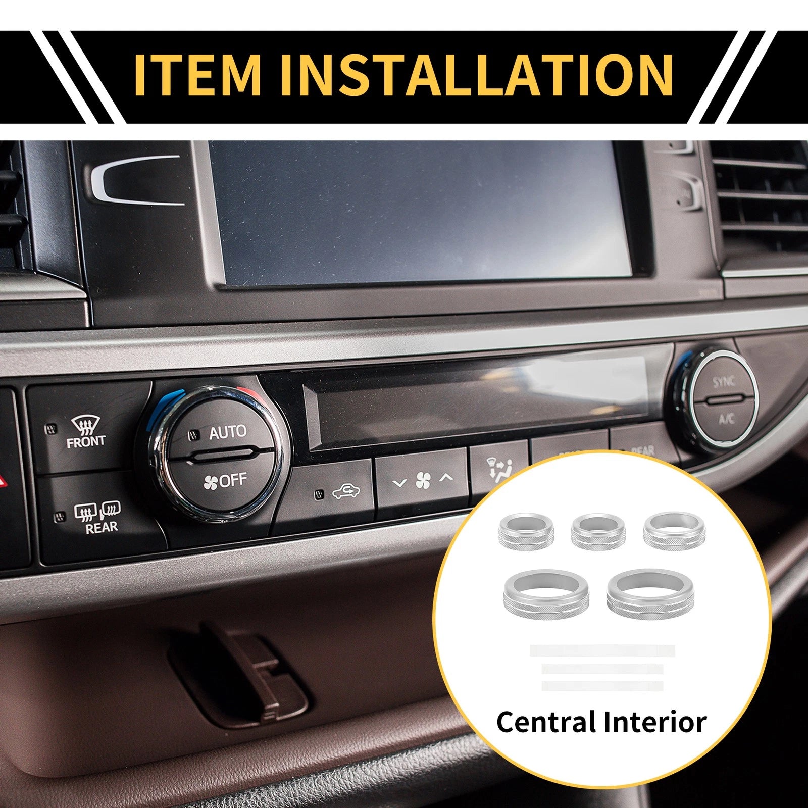 Air Conditioner Volume Switch Knob Cover Ring for Ford Maverick (2022–2023)