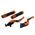 Orange Extendable Brake Clutch Levers Grip Set for Suzuki GSXR600/750 (2006-2023)
