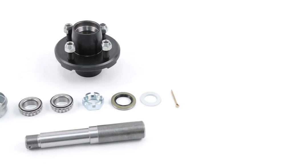 Round BT16 Spindle and Trailer Hub Kit for 4 on 4 Trailers