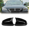 Pair Add-On Wing Side Mirror Covers for BMW 5 6 Series E60 E61 E63 E64 (2007–2010)