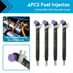 Set of 4 Diesel Fuel Injectors for Hyundai iLoad (2011–2021) 28236381