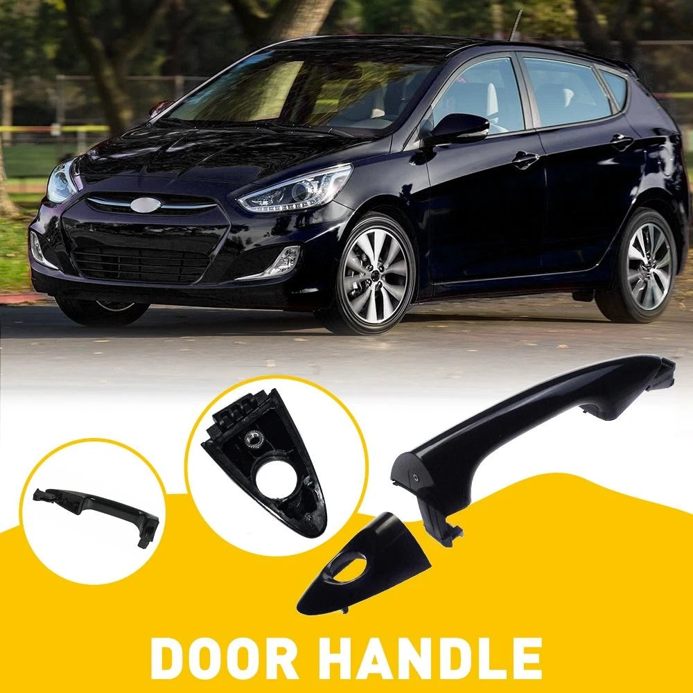 Exterior Door Handle for Hyundai Accent (2012–2016) Front Driver Left Black