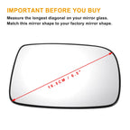 Right Side White Mirror Glass for Toyota Yaris (1999–2003)