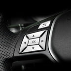 Chrome Steering Wheel Button Cover Trim for Mercedes E-Class W204 (2012–2016)