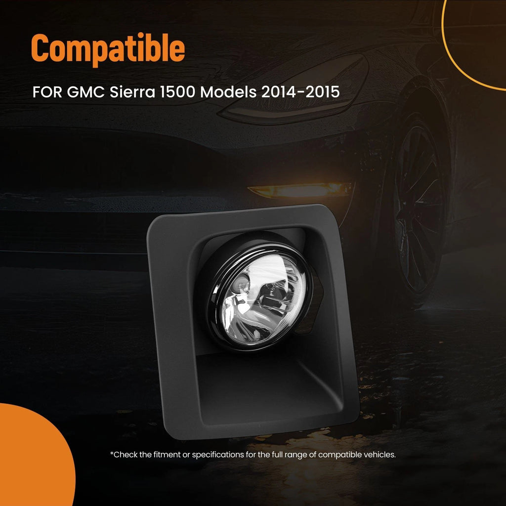 Fog Light for GMC Sierra 1500 (2014–2015) GM1039169 GM1038169 Front w/Bulbs