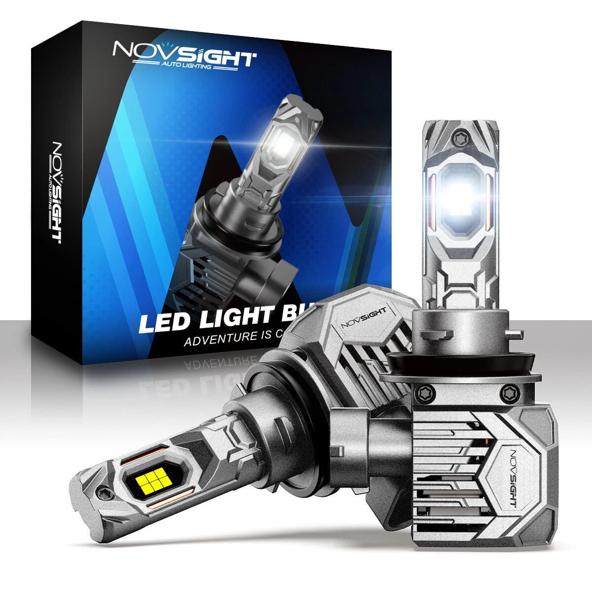4X NOVSIGHT 9005 H11 LED Headlight Bulbs Conversion Kit 6500K 130W