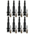 Set of 8 Ignition Coils & Platinum Spark Plugs for BMW N62 V8 (2001–2010)