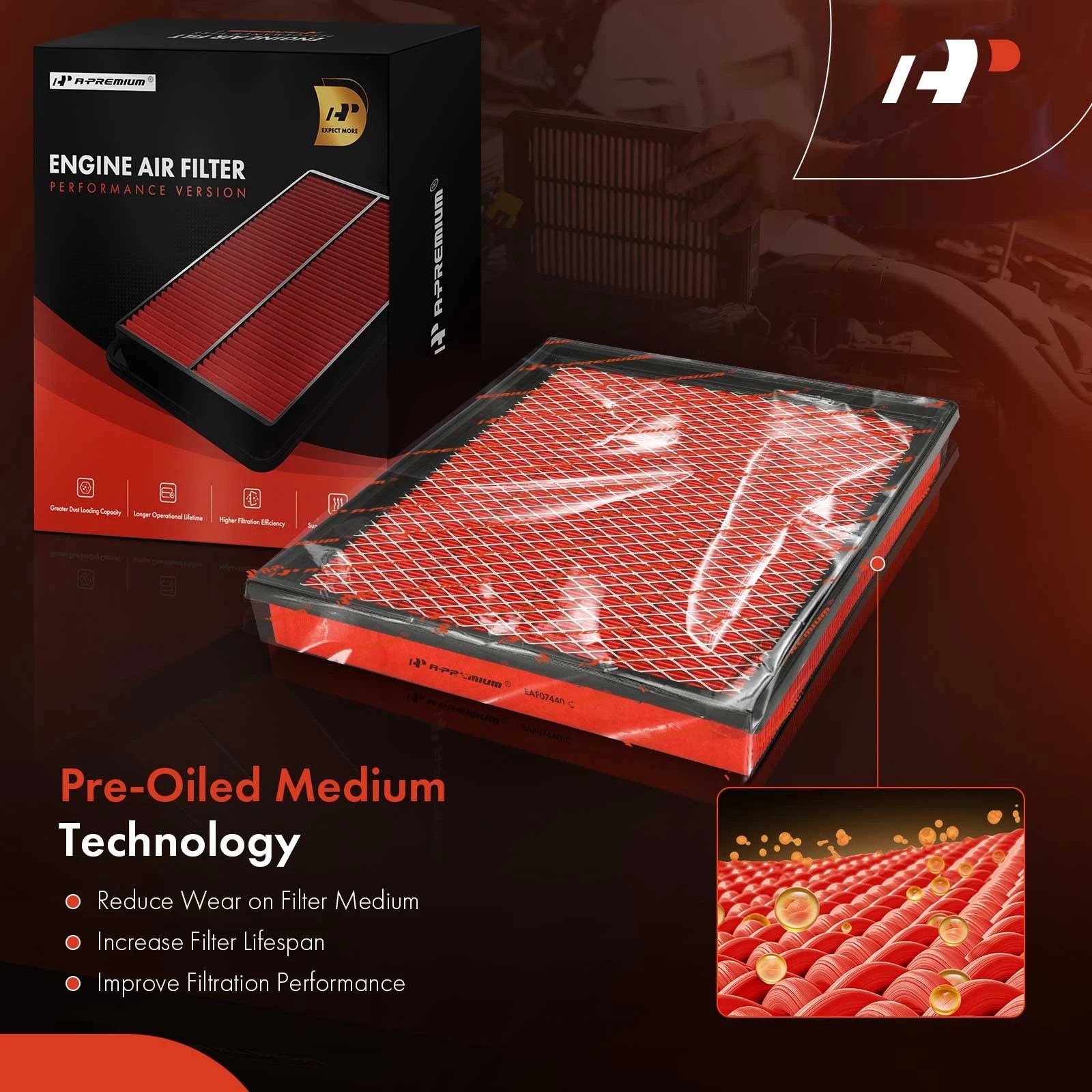 2X Performance Engine Air Filter for Jeep Grand Cherokee