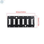 Set of 14 Black E Track Tie Down Rails for Secure Cargo (Powder Coated)